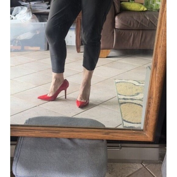 Charles David Women's Leather Pointed Toe High-Heel Pumps-Red-US 7.5 - Picture 5 of 16